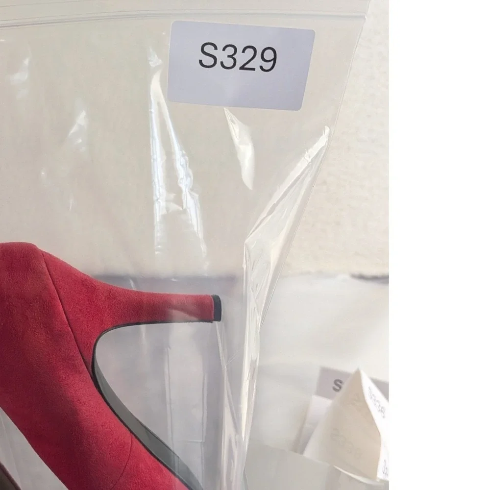Kelly & Katie Isabel-KK Red Faux Suede Round Toe Stiletto Pumps Womens 11M